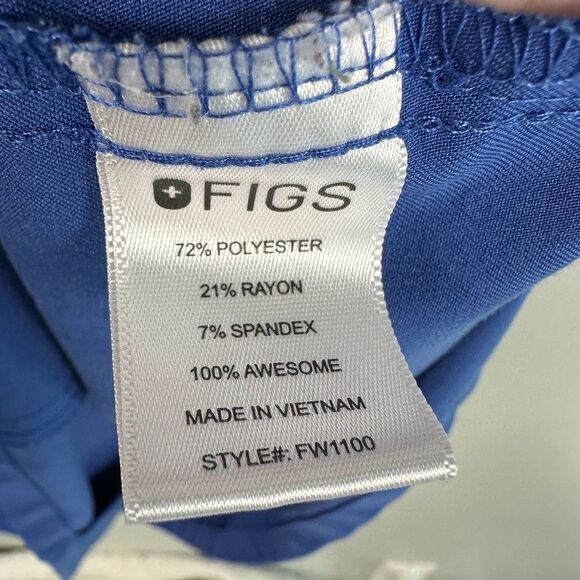 FIGS Womens Casma Scrub Top Size Large Ceil Blue - Picture 3 of 5